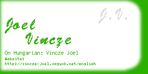 joel vincze business card